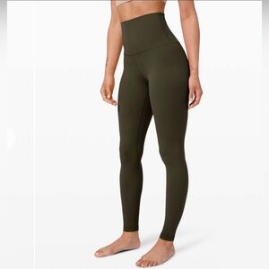 lululemon Super High Rise 28” Align Leggings 4 Dark Olive NWOT